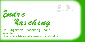 endre masching business card